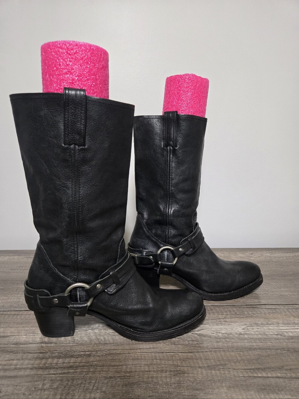 Frye Black Leather Boots - Women 11